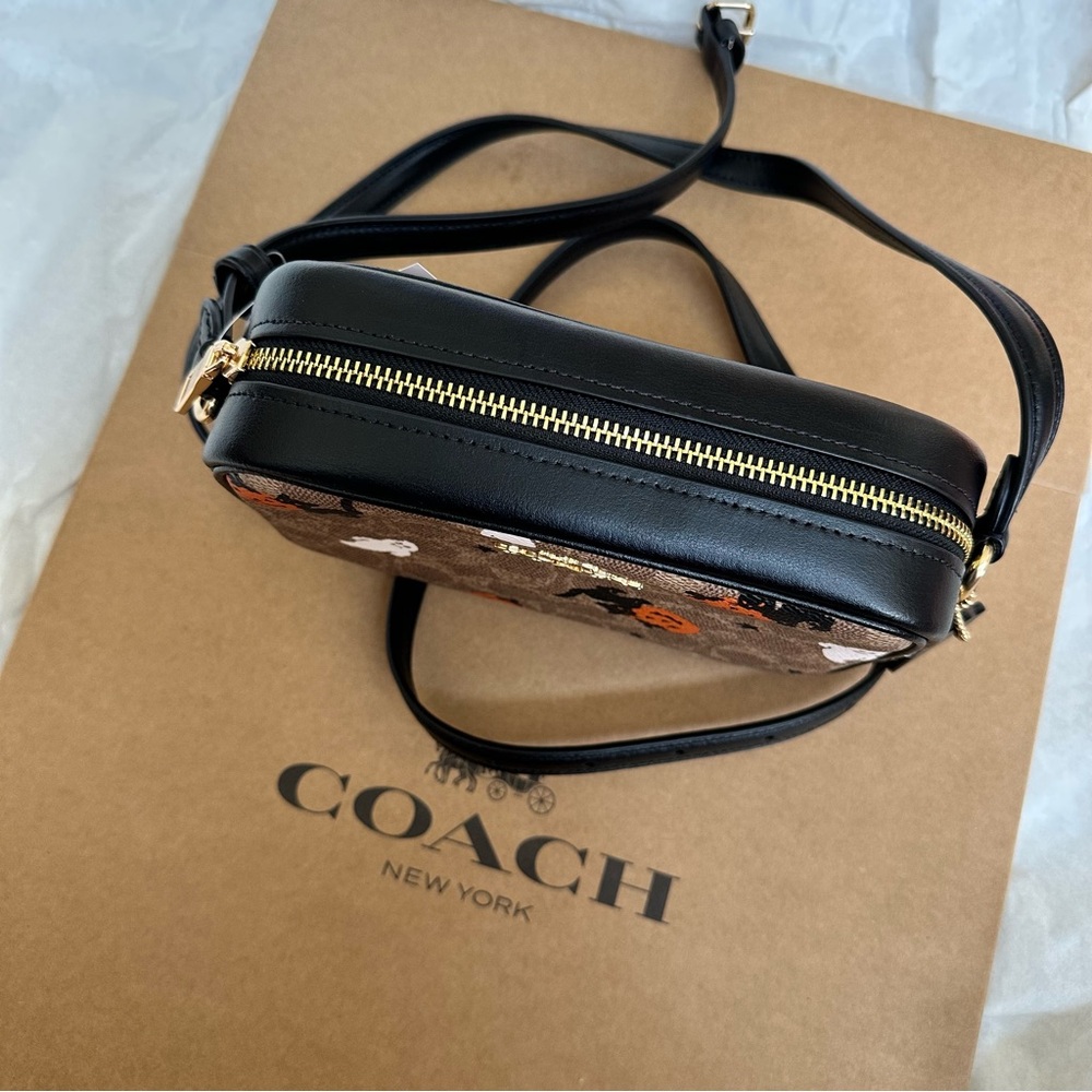NWT ❤️ LAST ONE ❤️ Coach Mini Jamie Camera Bag Signature Canvas Halloween CW432 - Picture 5 of 15